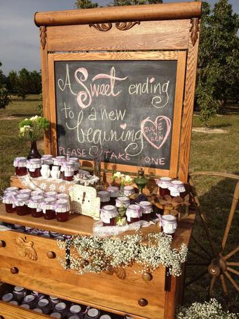 Jam Wedding Favor Signs